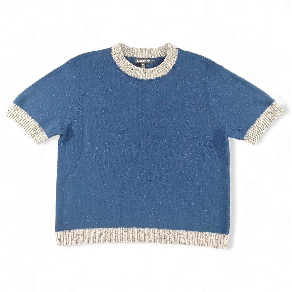 Minimalist Cozy Toad&Co Wilde Sweater XL Ribbed Lambswool Blend Knit Pullover